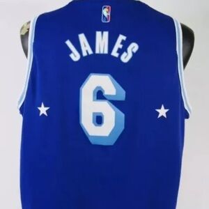 Lebron James #6 LAKERS Purple Commemorative Nike Jersey Size 52/XL